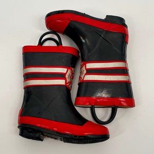 Kids Firefighter Rain Boots Size 